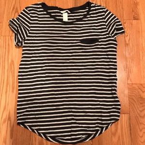 H&M Basic tee - striped with pocket